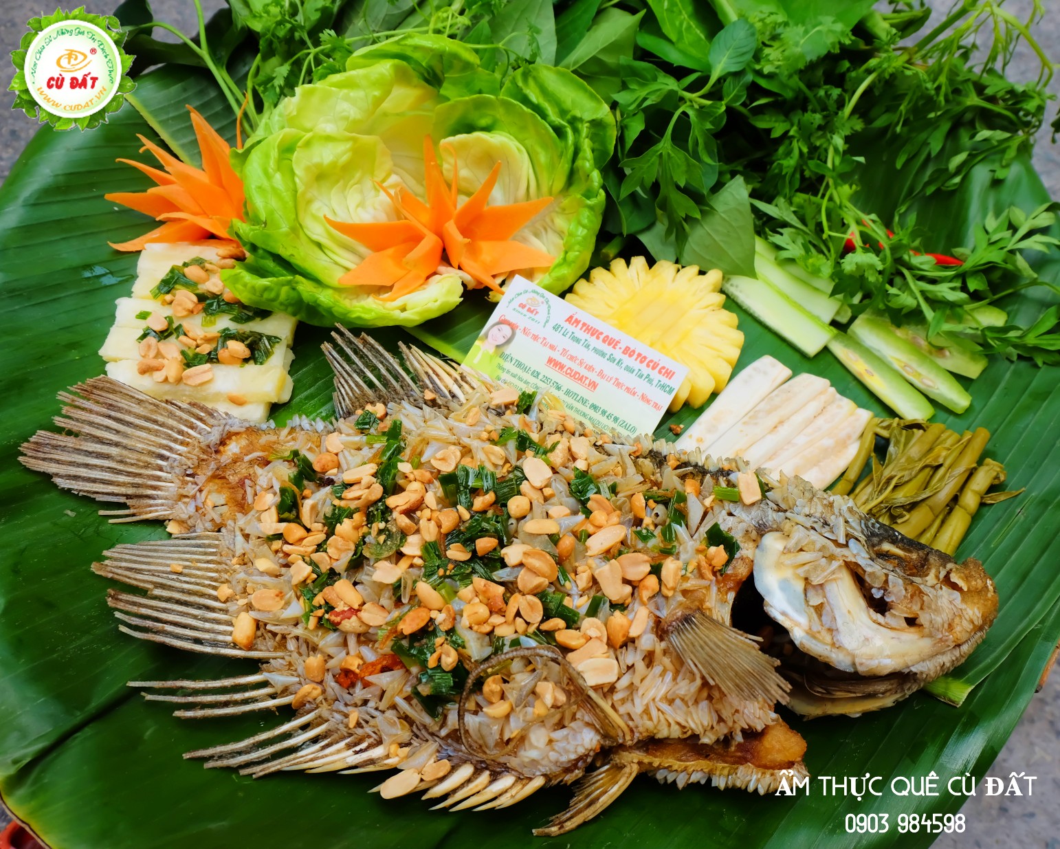 CÁ TAI TƯỢNG CHIÊN XÙ CUỐN BÁNH TRÁNG