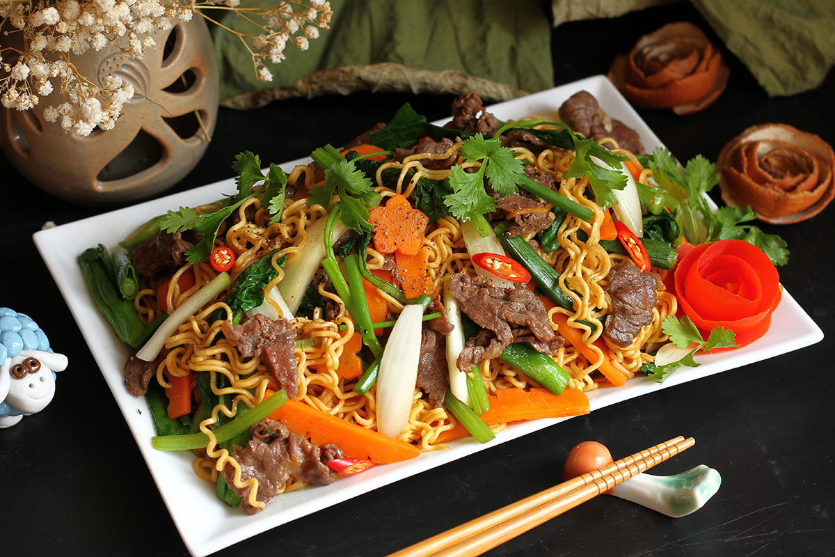 MÌ TRỨNG/ MÌ GÓI XÀO BÒ