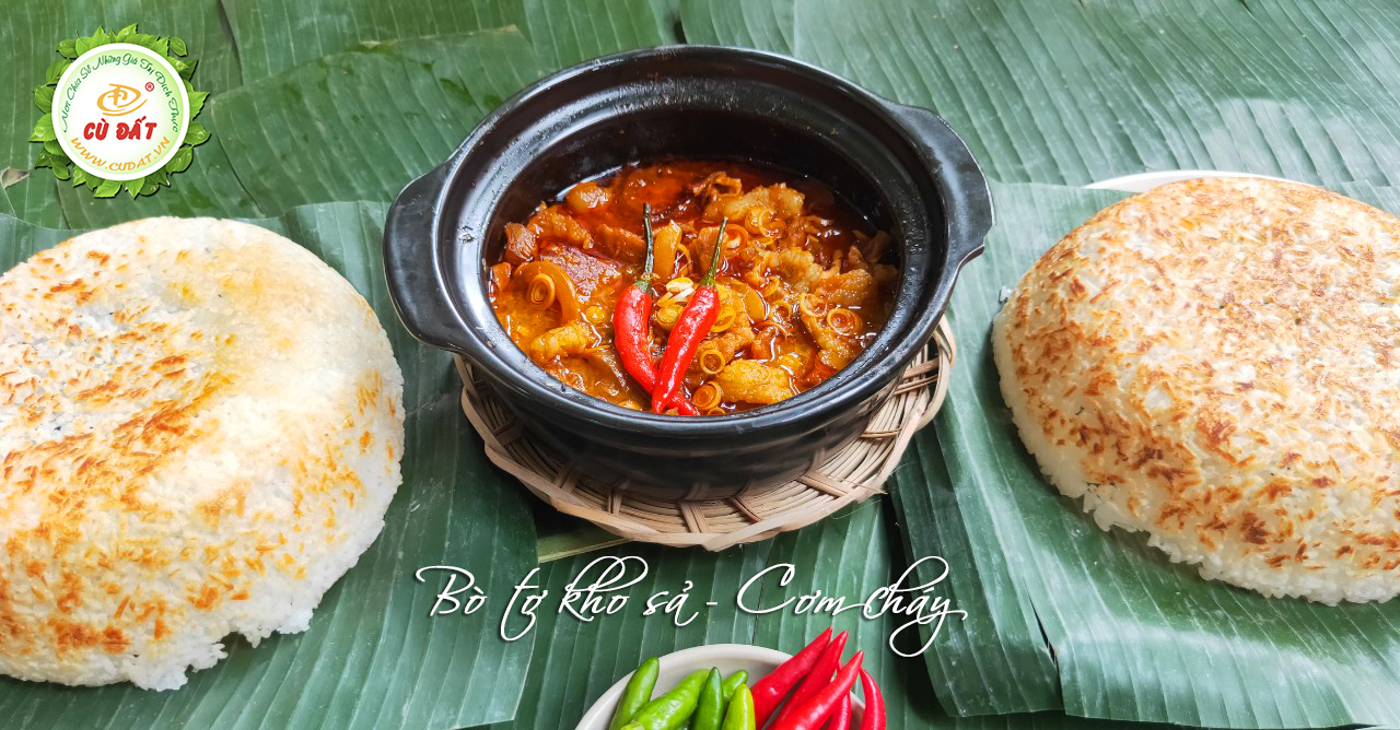 BÒ TƠ KHO SẢ NGHỆ 2 CƠM CHÁY